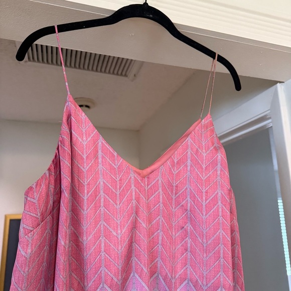 Nomad Morgan Carper Chevron Purple Slip Dress Sz Large Anthropologie Dainty - Picture 3 of 11